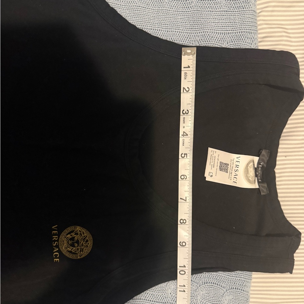 Versace Black Tank Top with Gold Logo - Picture 8 of 9